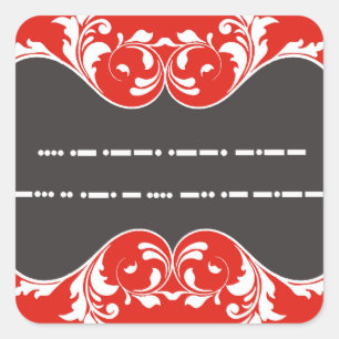 Gelukkige Verjaardag in Morse Code 2 Vierkante Sticker