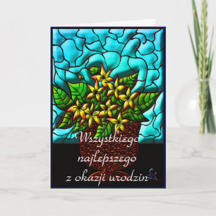 Gelukkige Verjaardag in Pools Kaart