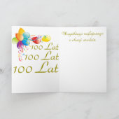 Gelukkige Verjaardag in Pools Kaart (Binnen)