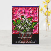 Gelukkige Verjaardag in Pools Kaart (Gele Bloem)