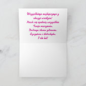 Gelukkige Verjaardag in Poolse Kaart (Binnen)