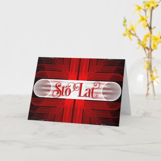 Gelukkige Verjaardag in Poolse Kaart (Gele Bloem)