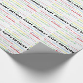 Gelukkige verjaardag in vele talen cadeaupapier (Hoek)