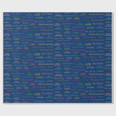 Gelukkige Verjaardag in Vele Verschillende Talen D Cadeaupapier (Vlak)