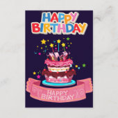 Gelukkige verjaardag informatiekaartje (Voorkant)