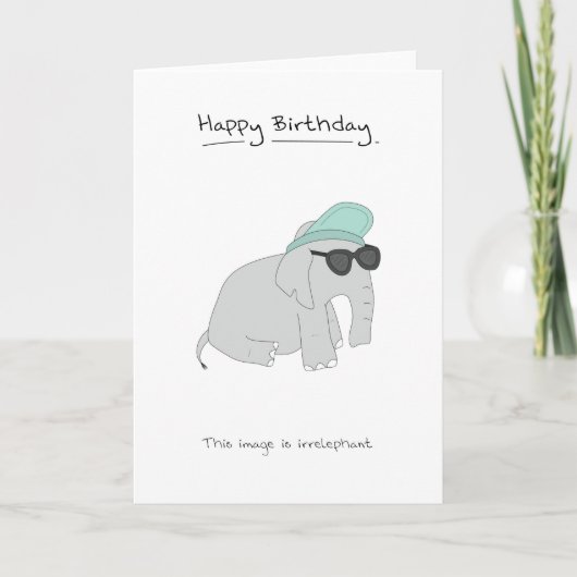 Gelukkige Verjaardag - Irrelephant Kaart (Voorkant)