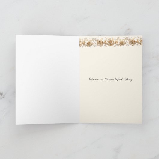 Gelukkige verjaardag Ivoor Cake Kaarsen Rozen Kaart