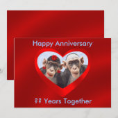 GELUKKIGE VERJAARDAG ?? JAAR SAMEN- UITNODIGING-2 KAART (Voorkant / Achterkant)