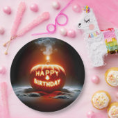 Gelukkige Verjaardag Jack-o-lantern Candle Papieren Bordje (Feest)