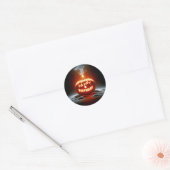 Gelukkige Verjaardag Jack-o-lantern Candle Ronde Sticker (Envelop)