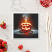 Gelukkige Verjaardag Jack-o-lantern Candle Servet (Insitu)