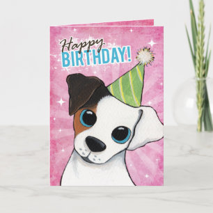 Gelukkige Verjaardag Jack Russell Party Dog Kaart