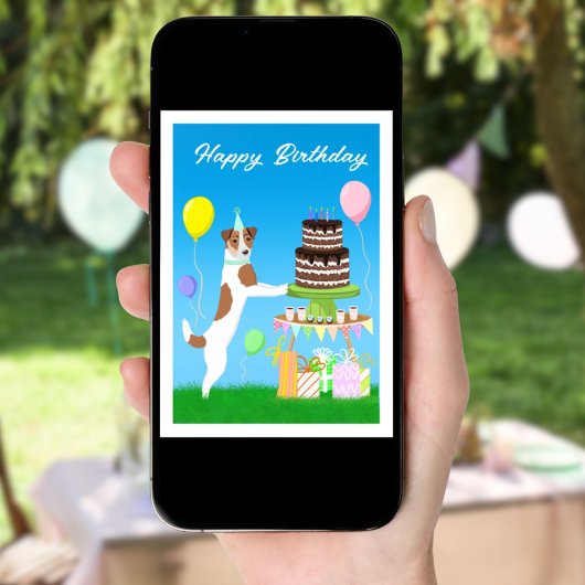 Gelukkige verjaardag Jack Russell Terrier Kaart