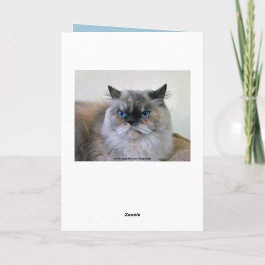 Gelukkige Verjaardag Jaloerse Himalaya Perzische K Kaart (Achterkant)