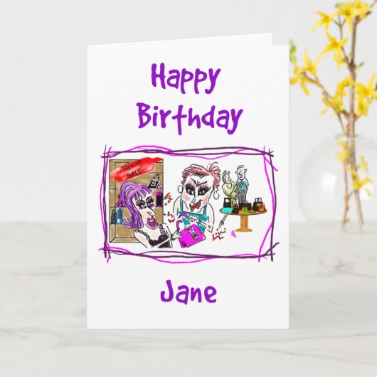 Gelukkige Verjaardag - Jane Kaart (Gele Bloem)