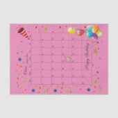 Gelukkige Verjaardag Januari 2022 Weefseldocument Tissuepapier (Voorkant)