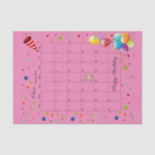 Gelukkige Verjaardag Januari 2022 Weefseldocument Tissuepapier