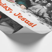 Gelukkige Verjaardag, Jesus! Grappige Kerstmis Cadeaupapier (Hoek)