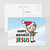 Gelukkige verjaardag Jezus Briefkaart (Voorkant / Achterkant)