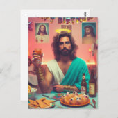 Gelukkige verjaardag Jezus Briefkaart (Voorkant / Achterkant)