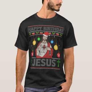 Gelukkige Verjaardag Jezus Christelijk Lelijke Ker T-shirt