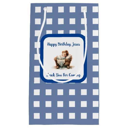 Gelukkige Verjaardag Jezus Gift Bag Klein Cadeauzakje (Voorkant)