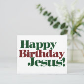 Gelukkige Verjaardag Jezus het is Kerstmis Feestdagenkaart (Staand voorkant)