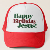 Gelukkige Verjaardag Jezus het is Kerstmis Trucker Pet (Voorkant)