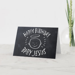 Gelukkige verjaardag Jezus - Kerstkaart Chalkboard Feestdagen Kaart