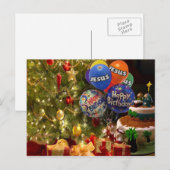 Gelukkige Verjaardag Jezus, Kerstmis Kaart (Voorkant / Achterkant)
