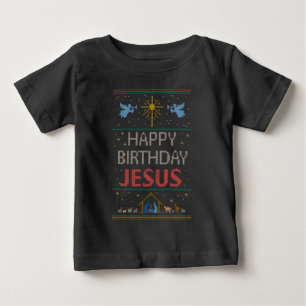 Gelukkige Verjaardag Jezus Lelijke Christus Kerstt