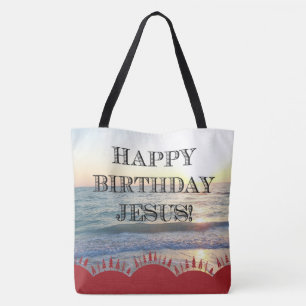 Gelukkige Verjaardag Jezus Over De Oceaan Tote Bag