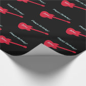 Gelukkige verjaardag, John, rode gitaren. Cadeaupapier (Hoek)