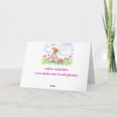 Gelukkige Verjaardag Jong Meisje Zomer Meadow Kaar Kaart (Achterkant)