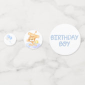 Gelukkige verjaardag jongen confetti (Achterkanten)