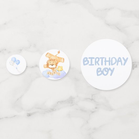 Gelukkige verjaardag jongen confetti (Achterkanten)