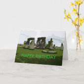 Gelukkige verjaardag jonger dan Stonehenge Kaart (Gele Bloem)
