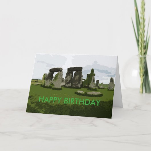 Gelukkige verjaardag jonger dan Stonehenge Kaart (Voorkant)