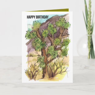 Gelukkige Verjaardag Joshua Tree Desert Landschap Kaart