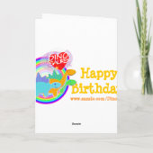 Gelukkige Verjaardag Jouw naam Dinosaurus Kaart (Achterkant)