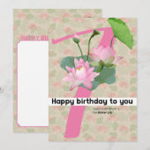 gelukkige verjaardag : Juli geboorte bloem Water L Feestdagenkaart (Voorkant / Achterkant)