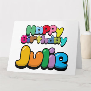 Gelukkige verjaardag Julie Kaart