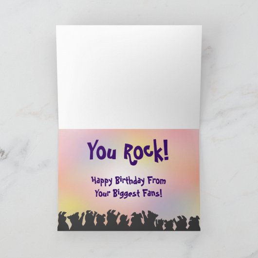 Gelukkige verjaardag! Jullie rocken! Kaart (Binnen)