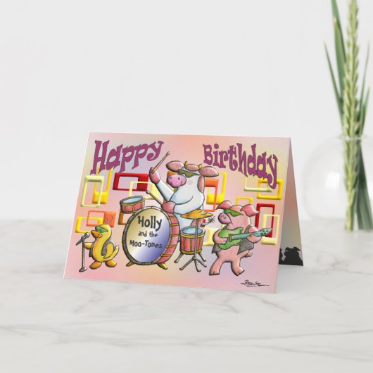 Gelukkige verjaardag! Jullie rocken! Kaart (Voorkant)