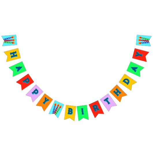 Gelukkige Verjaardag Kaarsen en kleuren Vlaggetjes (Alle)