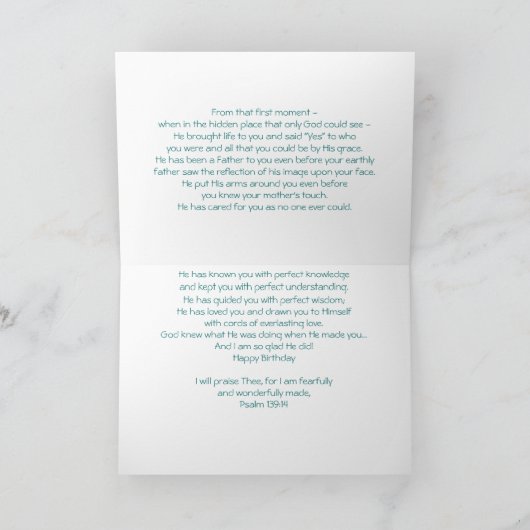 Gelukkige verjaardag kaart (Binnen)