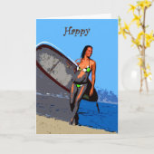 Gelukkige Verjaardag Kaart (Gele Bloem)