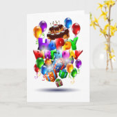 Gelukkige verjaardag kaart (Gele Bloem)