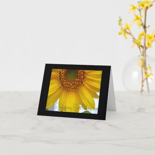 Gelukkige verjaardag... kaart (Gele Bloem)