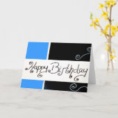 gelukkige verjaardag kaart (Gele Bloem)